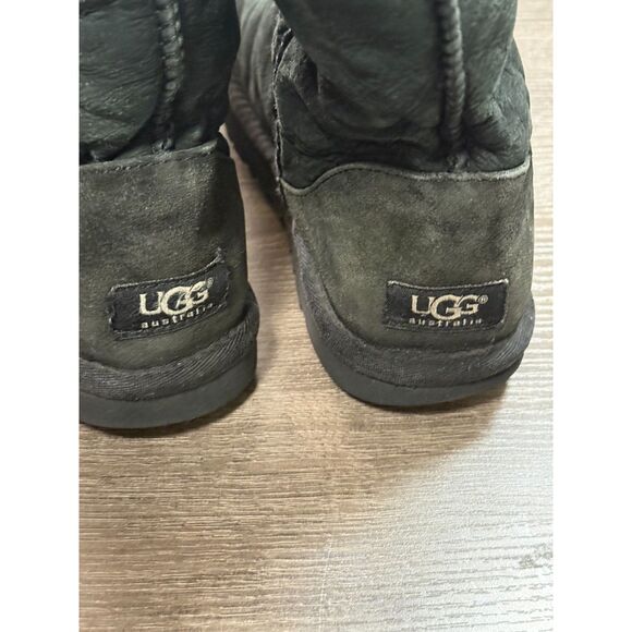 UGG BOOTS SUEDE/WOOL BLACK SIZE 7 - Picture 3 of 6